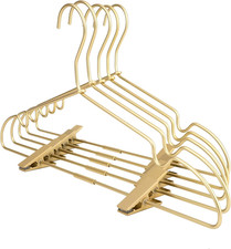 Gold Metal Baby Clothes Clips Hangers 30PCS - Perfect for Kids' Storage