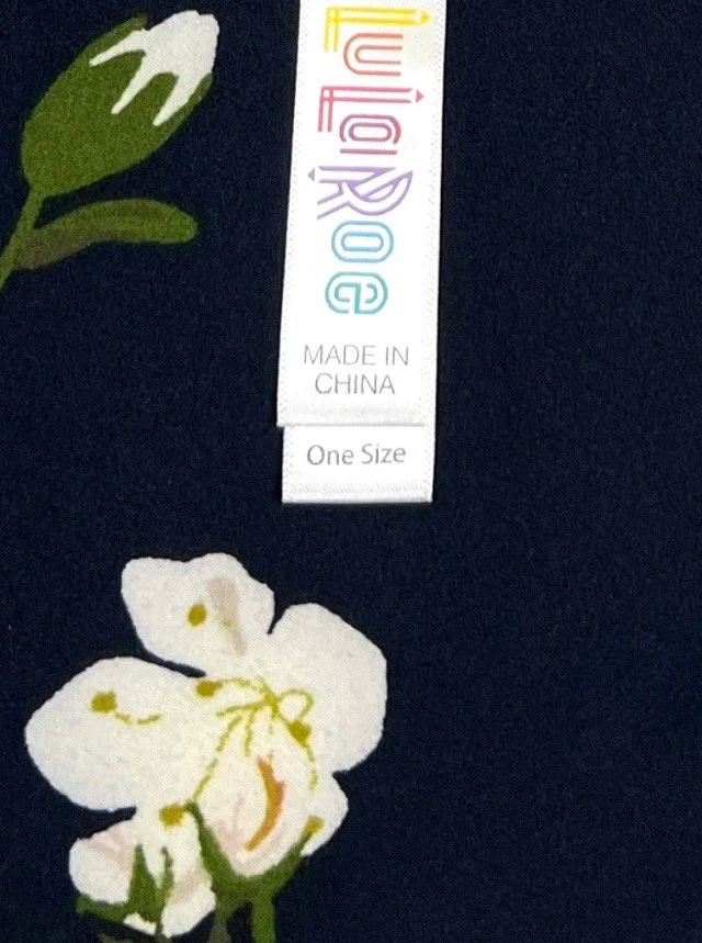 Leggings Lularoe OS Talla Única Difícil de Encontrar UNICORNIO DIP AZUL Floral ROSA Flor Romántica Foto 4 de 4