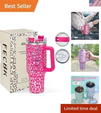 Elegant 40 oz Stainless Steel Tumbler with Handle - Perfect for On-the-Go