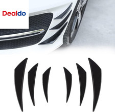 Pack-6 Car Spoiler Canards Kit, Universal Auto Front Bumper Lip Splitter, Body A
