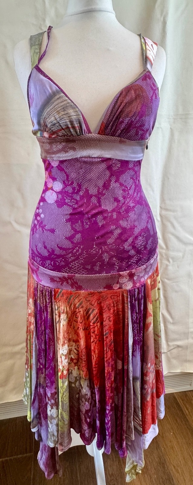 Roberto Cavalli Just Cavalli Printed Racer-back dress in 38IT