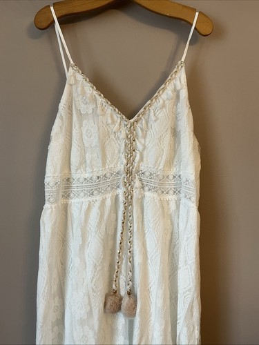Shein Curve White Lace Long Summer Dress - Size 2XL (18/20) - Picture 2 of 4