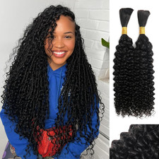 100 Percent Human Braiding Hair for Boho Braids Curly Human Hair Braiding Hair F