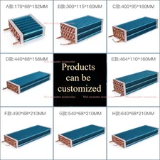Evaporator Refrigeration Display Cabinet Freezer Air/Water-cooled Copper Pipe