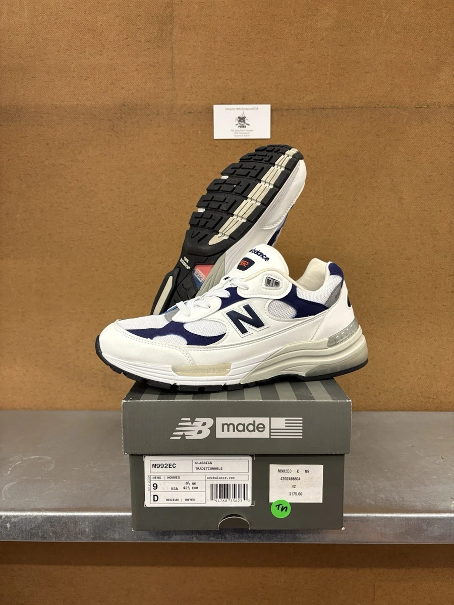 New Balance 992 Made in USA White Navy | eBay