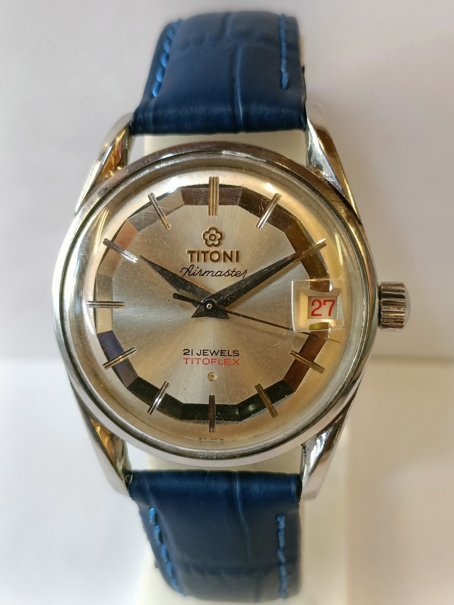 TITONI AIRMASTER 2J TITOFLEX WINDING SILVER DIAL 3031-310 SWISS