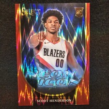 2023-24 Panini Select - Neon Icons Scoot Henderson #7 Red Flash Prizm /99 (RC)