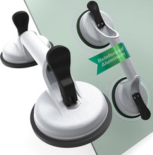 2 Pack Glass Suction Cups Heavy Duty Aluminum Vacuum Lifter  Strong Suction Cup