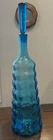 Blenko Turquoise Blue Glass Beehive Decanter W/ Stopper #658L 1965 Catalog