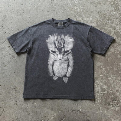 Sad Kitten Meme Standing Cat T-Shirt