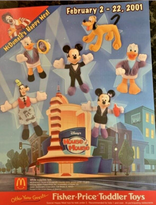 2001 DISNEY'S HOUSE OF MOUSE MCDONALDS HAPPY MEAL TOYS - U - PICK