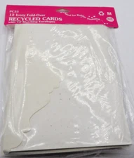 Cards & Envelopes  12 Fold Over Cards Ivory Speckled Recycled Ivory Envelope