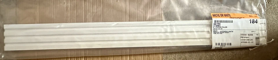 Wolf-кабинет рифленый наполнитель • 3 «W x 3/4 «D x 30» H • 3/4» толщиной твердый клен белый - Изображение 2 из 4