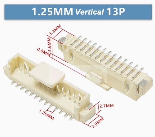 MX1.25MM Horizontal/Vertical SMD Sockets With/Without Cover 2P/3P/4P/5P/6P-16P - Picture 38 of 44