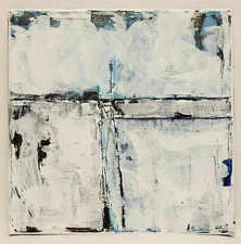 No.457 Original Abstract Minimal Textured Painting On Canvas By K.A.Davis 