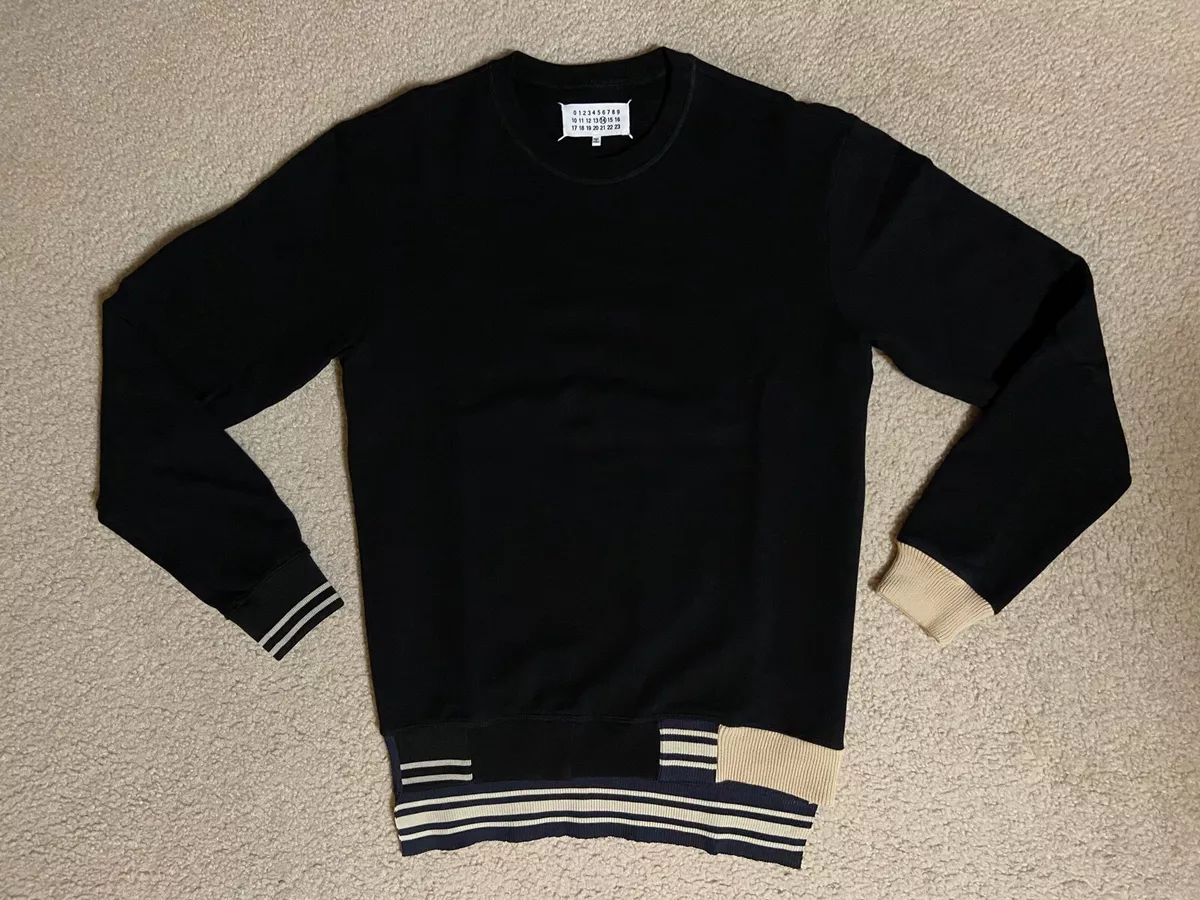 MAISON MARGIELA Sweatshirt Size 46, Men's, Medium, black blue