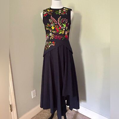 green emerald velvet dress eShakti Women's Graphic Stripe Embroidery Cotton Jersey Dress XS-0 Black  Multi at Amazon Women's Clothing store