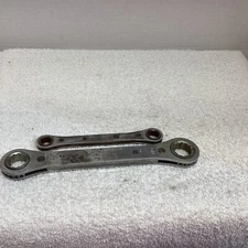 (2) Powr-Kraft 100 12 Pt 5/8"x 11/16" &  6pt3/8 X 7/16 Ratcheting Box Wrench