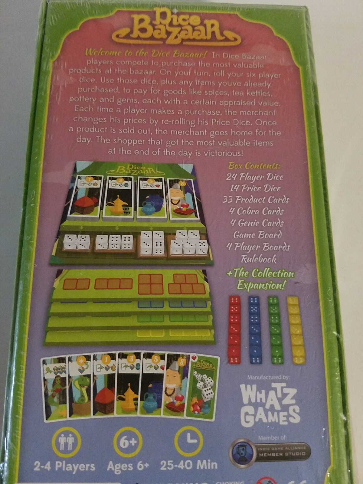 Dice Bazaar - Whatz Games Board Game New! 2-4 Players for Ages 6+  49008974807 | eBay