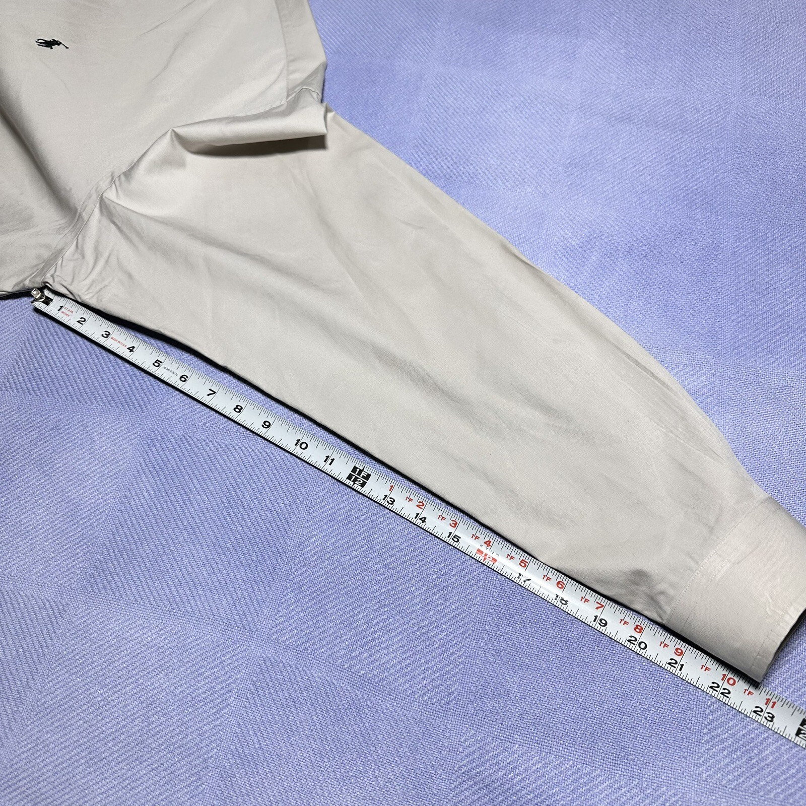 Ralph Lauren Solid Light Beige Button Down Cotton… - image 14