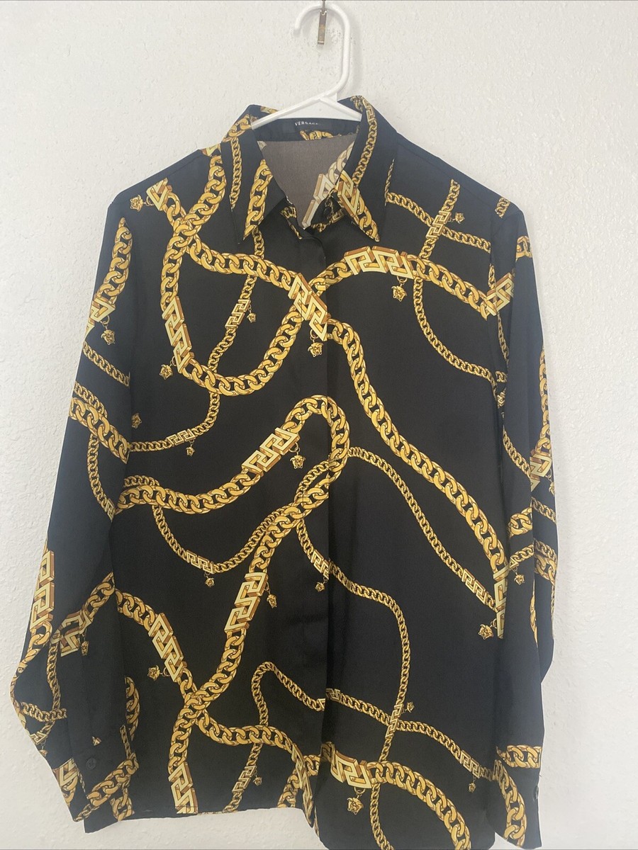 VERSACE ゴールド装飾 ポロシャツ Versace Polo shirt with 