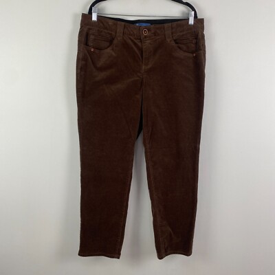 Democracy Pants Womens 16W Corduroy Ab Solution Brown