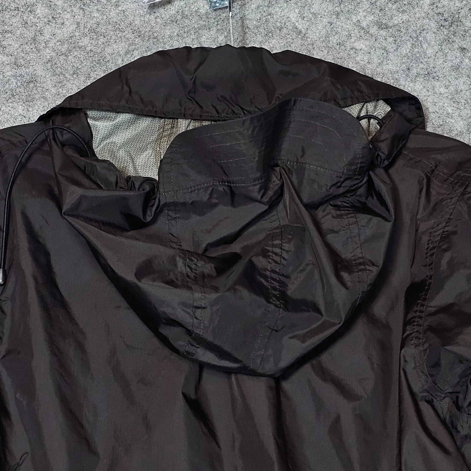 nau oslo hooded lined windbreaker raincoat zip snap jacket