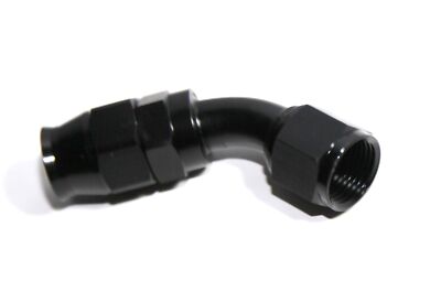 (one) AN10 10AN AN-10 45° Degree Swivel Fuel Oil Gas Line Hose End Fitting Black