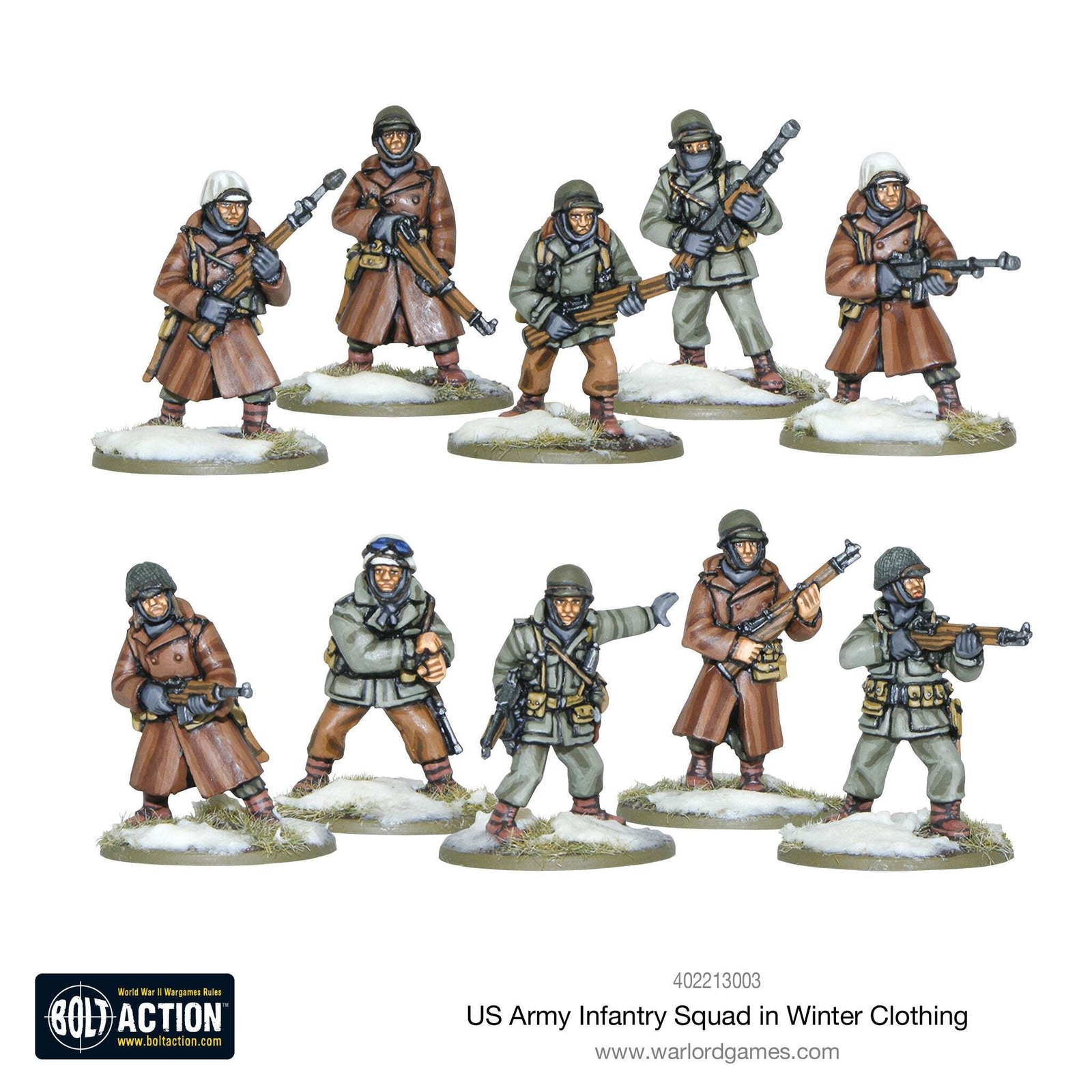 Bolt Action - US Army Infantry Squad in Winter Clothing - Warlord Games