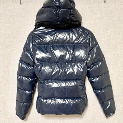 Moncler Down Jacket BADIA Navy Big Logo Size 0 | eBay