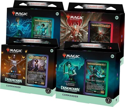 Duskmourn Commander Deck Set All 4 - Case Magic the Gathering New