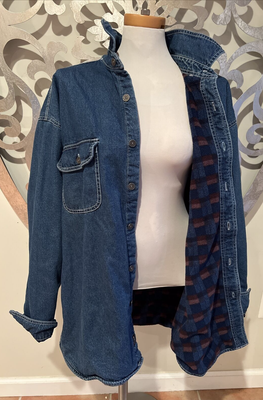 lined denim shirt jacket mens