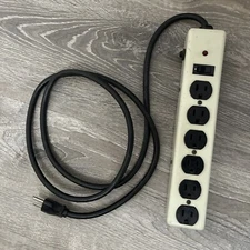 SL WABER Power Strip Model: PM6SN TESTED and WORKS! Metal 
