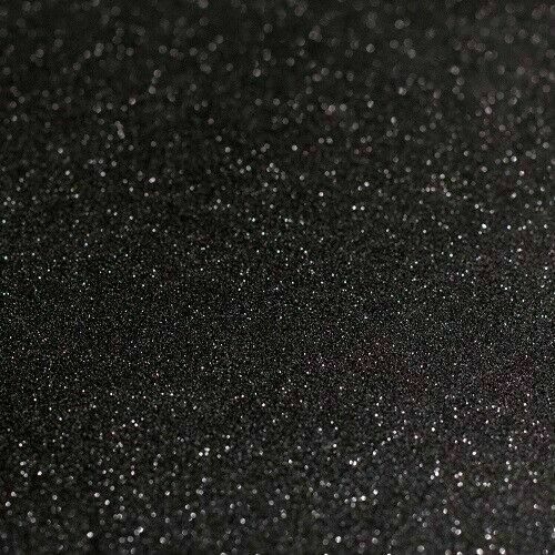 METALLIC BLACK GLITTER STICKY BACK PLASTIC VINYL SELF ADHESIVE WRAP 2m X 67.5cm