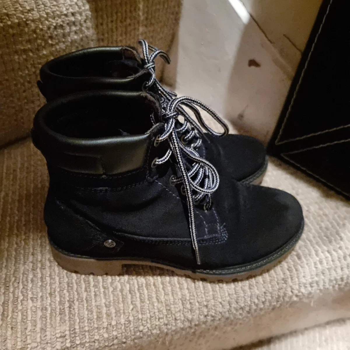 Wrangler Womens Creek Ankle Boots Navy Blue Size 5 38