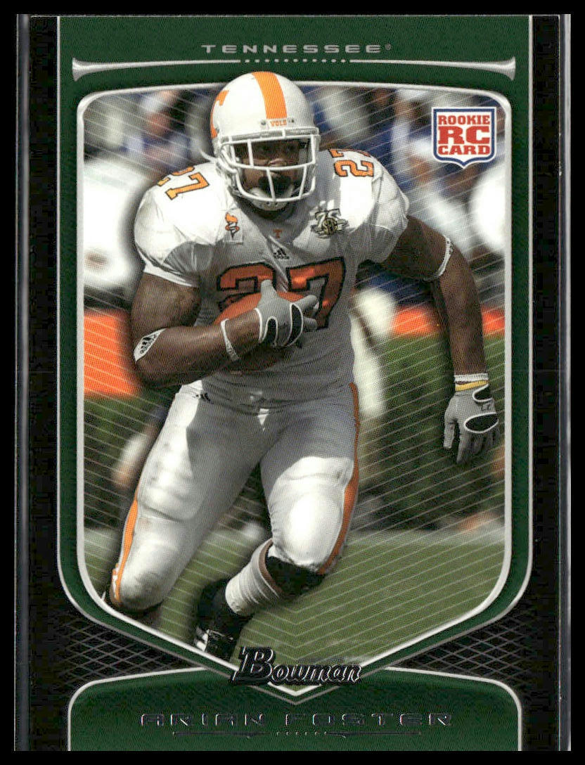 Arian Foster #183 Rookie 2009 Bowman Draft Picks Tennessee Volunteers