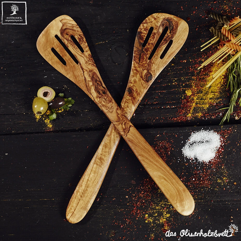 Spatule En Bois De Cuisine 30cm - Grande Pour Crêpes Et Poêles - Neuf