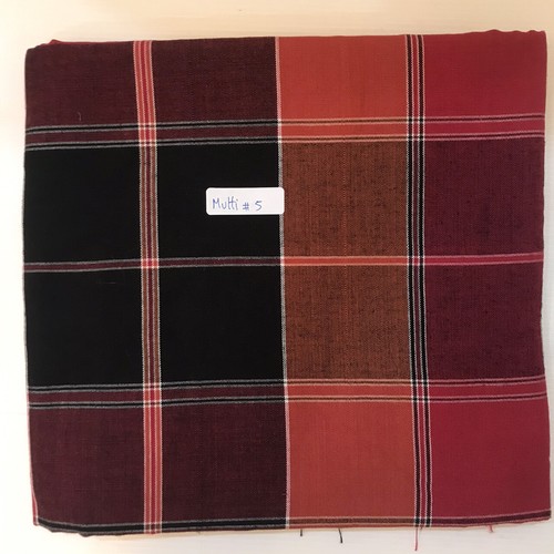Men's Thai Native Northeastern Open / Tube Sarong Grid Pattern Multi-Color Wrap - Picture 63 of 144