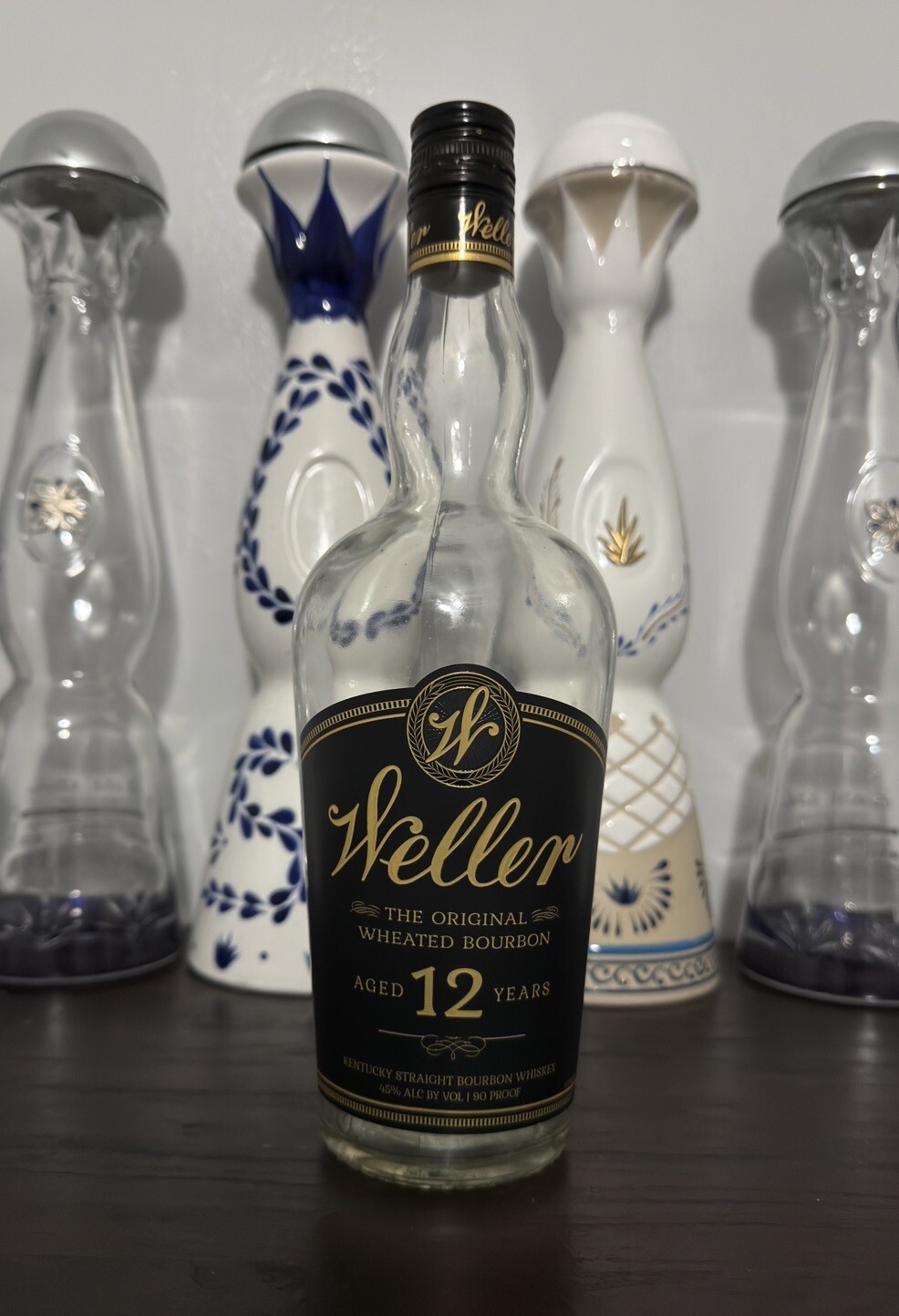 Weller 12 Years EMPTY Bottle 750ml With Cap Unrinsed From Buffalo Trace - Pappy