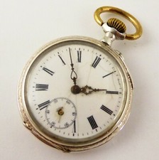 Antique 1900s German .800 Silver  Gold Pocket Watch  Needs Work
