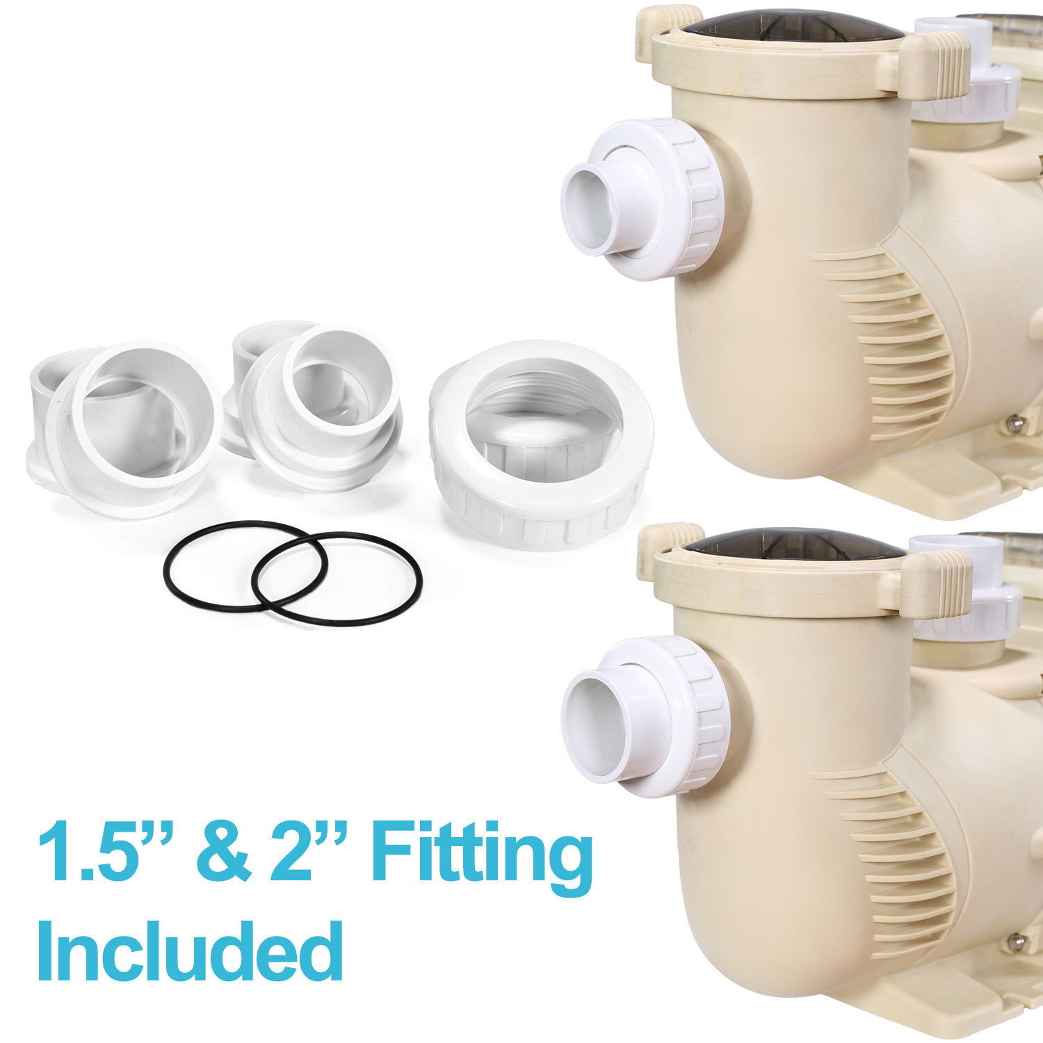 3.0HP High-Flow Variable Speed 2" Swimming Pool Pump Spa Above Inground, 230V