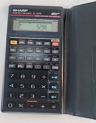SHARP EL-531D Scientific Calculator~Case Works!