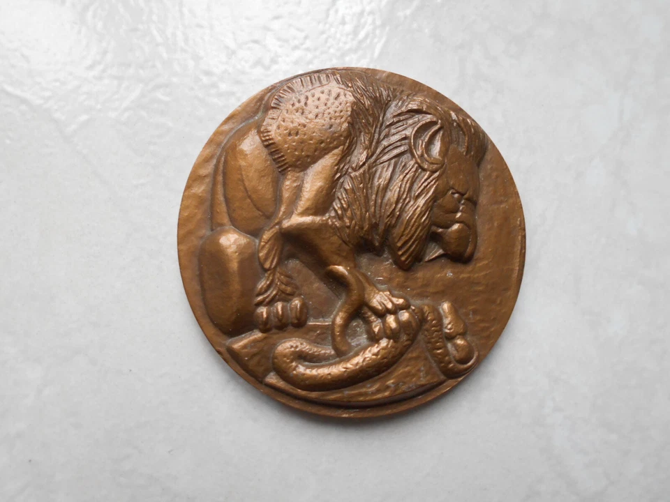 DPSD médaille de table en bronze 65 m/m date 1985 avec poinçon - Photo 1/1