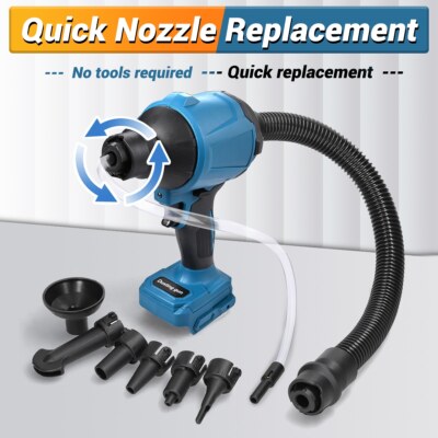 Multifunction Cordless Dust Blower Inflator Vacuum For Makita 18V