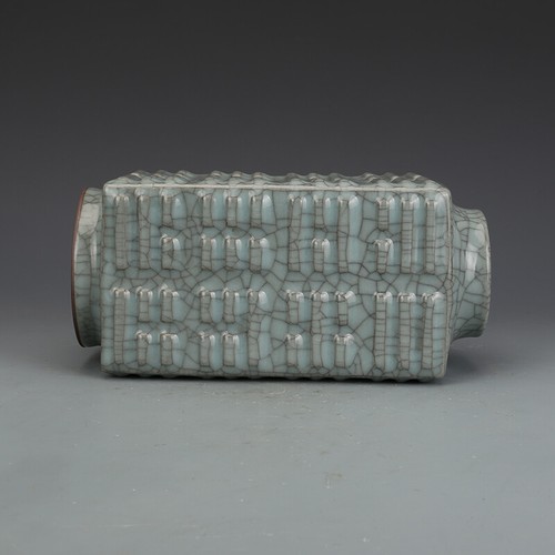 9"Old Chinese antique Song dynasty offcial kiln Green glaze Gossip Congshiping - Picture 5 of 8