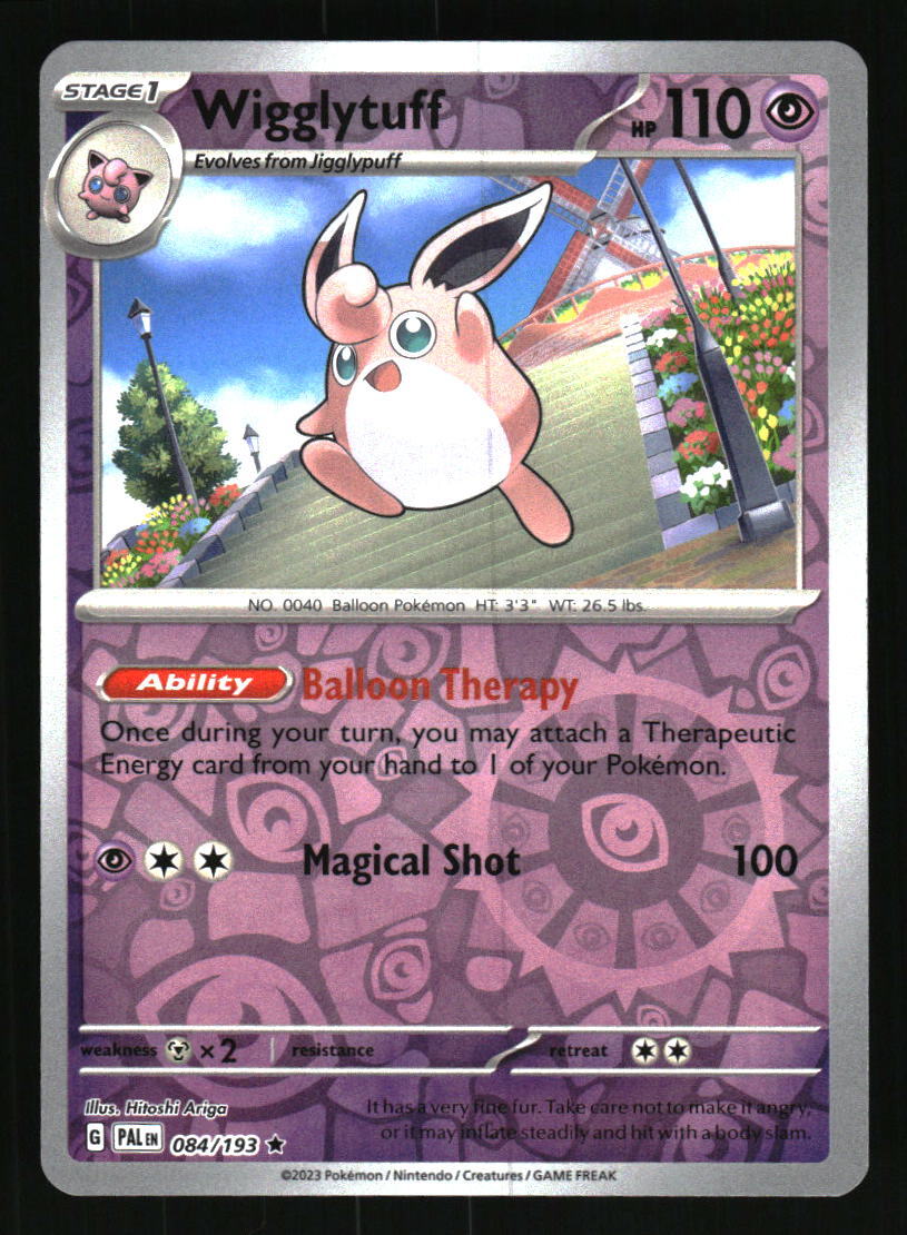 2023 Pokemon Paldea Evolved # 84 Wigglytuff Reverse Holo Rare