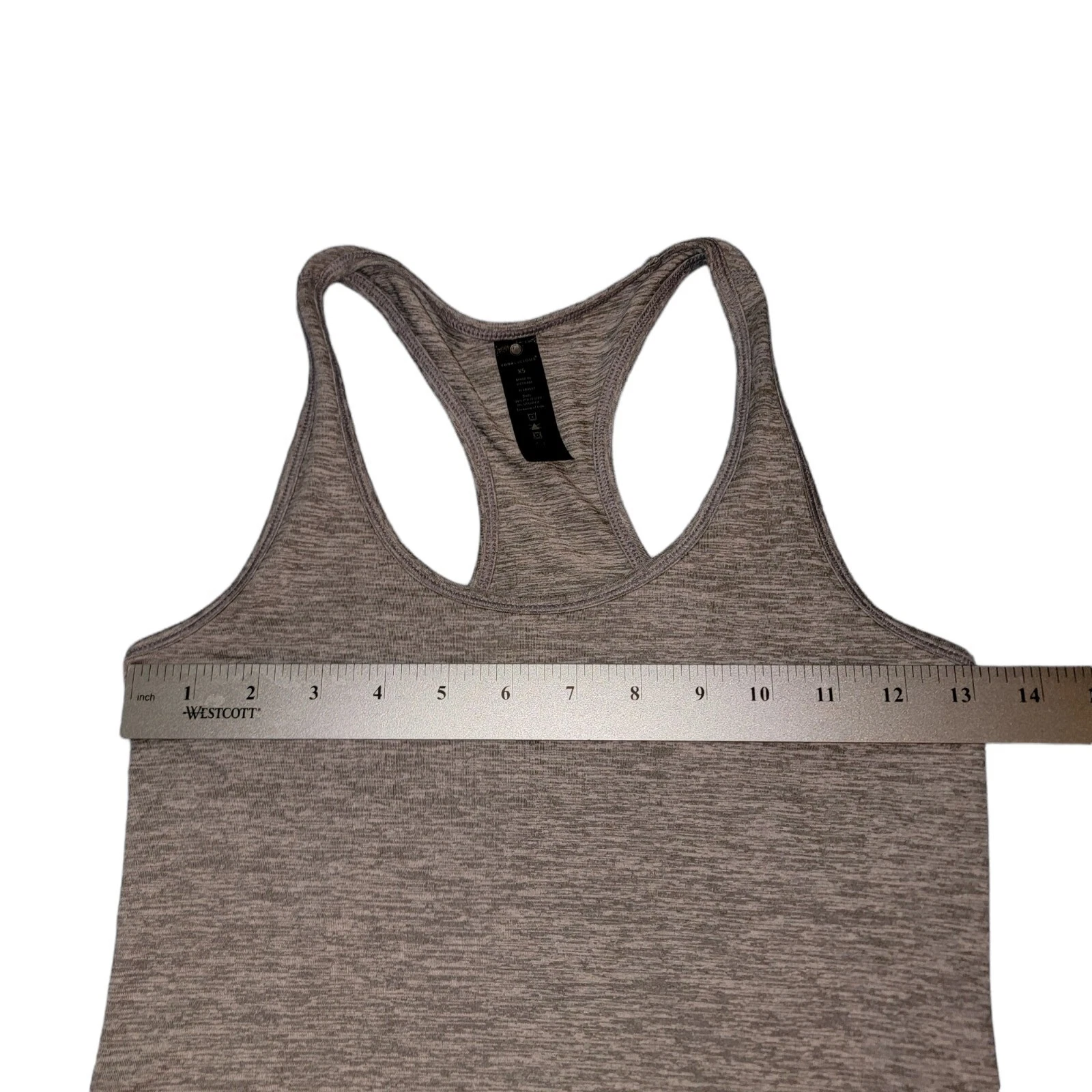 yogalicious buttery soft stretch knit heathered racerback tank-top