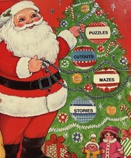 1988 Santa Fun Pack Deluxe Color Activity Book Golden Book USA Vintage Christmas
