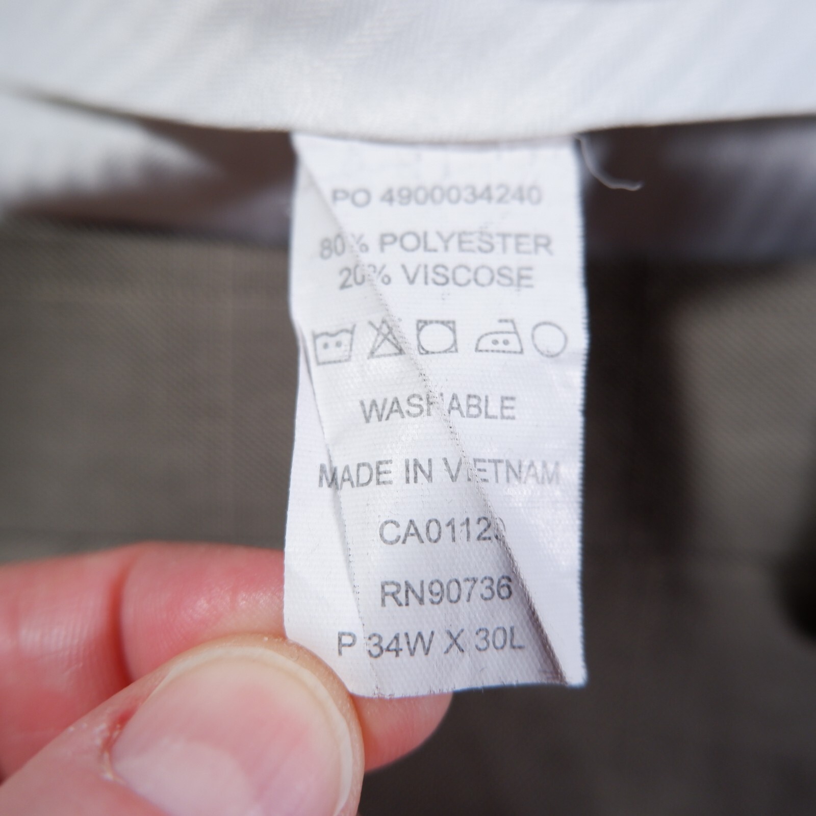 Calvin Klein Brown Flat Front Polyester Straight … - image 4