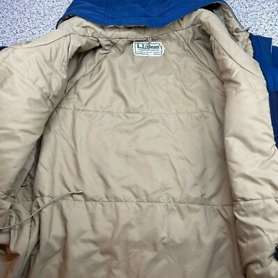 VTG 80s LL Bean Baxter State Parka Jacket Fits Sm/Med Blue Hooded